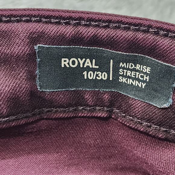 Buffalo David Bitton Jeans Womens 10/30 Purple Burgundy Mid Rise Skinny Stretch - Picture 6 of 13